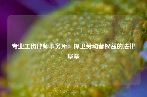 专业工伤律师事务所：捍卫劳动者权益的法律堡垒